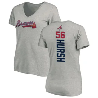 Jason Hursh Women's Atlanta Braves Backer Slim Fit T-Shirt - Ash