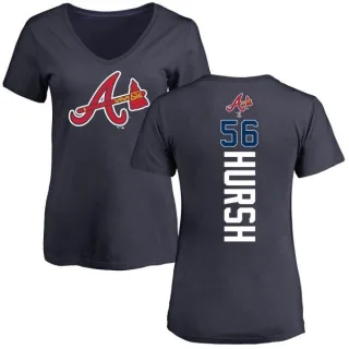 Jason Hursh Women's Atlanta Braves Backer Slim Fit T-Shirt - Navy