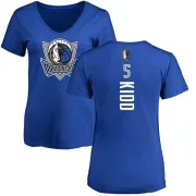 Jason Kidd Women's Dallas Mavericks Royal Backer T-Shirt