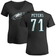 Jason Peters Women's Philadelphia Eagles Name & Number Logo Slim Fit T-Shirt - Black