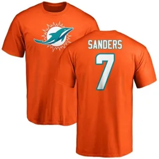 Jason Sanders Miami Dolphins Name & Number Logo T-Shirt - Orange