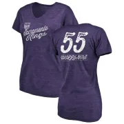 Jason Williams Women's Sacramento Kings Purple Sideline Tri-Blend V-Neck T-Shirt