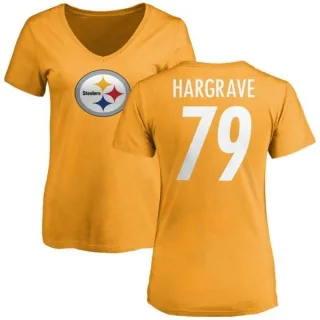 Javon Hargrave Women's Pittsburgh Steelers Name & Number Logo Slim Fit T-Shirt - Gold