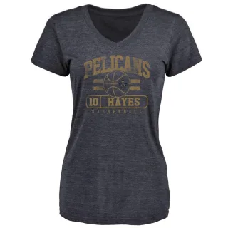 Jaxson Hayes Women's New Orleans Pelicans Navy Baseline Tri-Blend T-Shirt