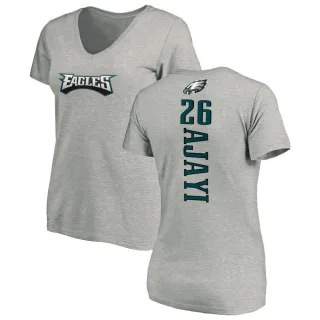 Jay Ajayi Women's Philadelphia Eagles Backer V-Neck T-Shirt - Ash