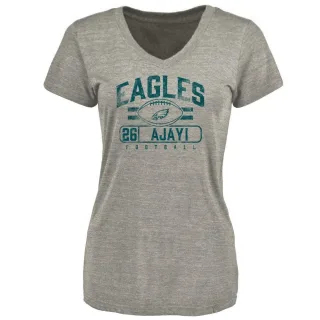 Jay Ajayi Women's Philadelphia Eagles Flanker Tri-Blend T-Shirt - Heathered Gray