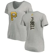 Jay Bell Women's Pittsburgh Pirates Backer Slim Fit T-Shirt - Ash