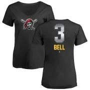 Jay Bell Women's Pittsburgh Pirates Midnight Mascot V-Neck T-Shirt - Black