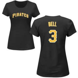 Jay Bell Women's Pittsburgh Pirates Name & Number T-Shirt - Black