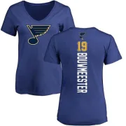 Jay Bouwmeester Women's St. Louis Blues Backer T-Shirt - Blue