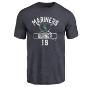 Jay Buhner Seattle Mariners Base Runner Tri-Blend T-Shirt - Navy