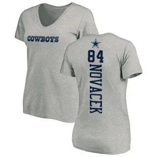 Jay Novacek Women's Dallas Cowboys Backer Slim Fit T-Shirt - Ash