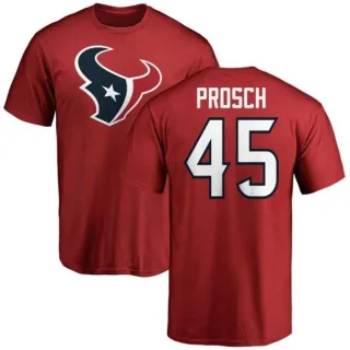 Jay Prosch Houston Texans Name & Number Logo T-Shirt - Red