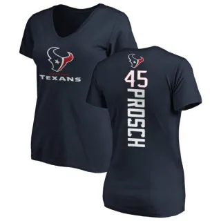 Jay Prosch Women's Houston Texans Backer Slim Fit T-Shirt - Navy