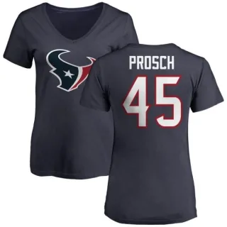 Jay Prosch Women's Houston Texans Name & Number Logo Slim Fit T-Shirt - Navy