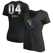 Jaylen Nowell Women's Minnesota Timberwolves Black Midnight Mascot T-Shirt