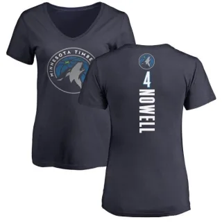 Jaylen Nowell Women's Minnesota Timberwolves Navy Backer T-Shirt