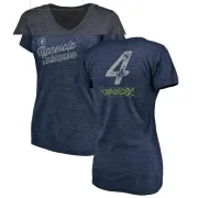 Jaylen Nowell Women's Minnesota Timberwolves Navy Sideline Tri-Blend V-Neck T-Shirt