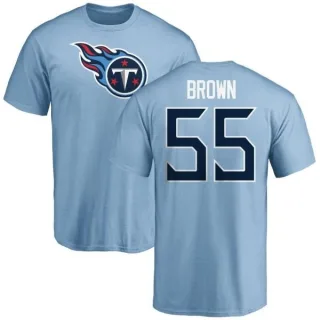 Jayon Brown Tennessee Titans Name & Number Logo T-Shirt - Light Blue