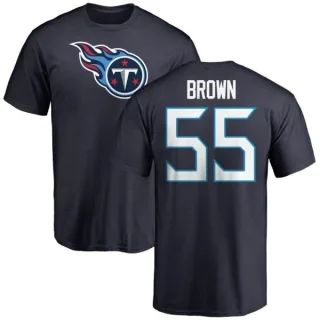 Jayon Brown Tennessee Titans Name & Number Logo T-Shirt - Navy