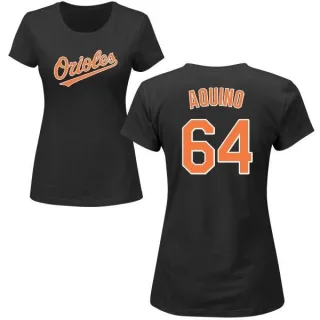 Jayson Aquino Women's Baltimore Orioles Name & Number T-Shirt - Black