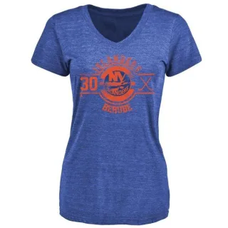 Jean-Francois Berube Women's New York Islanders Insignia Tri-Blend T-Shirt - Royal