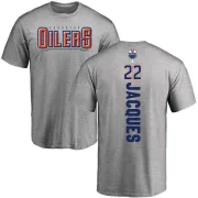 Jean-Francois Jacques Edmonton Oilers Backer T-Shirt - Ash