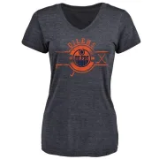 Jean-Francois Jacques Women's Edmonton Oilers Insignia Tri-Blend T-Shirt - Royal