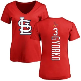 Jedd Gyorko Women's St. Louis Cardinals Backer Slim Fit T-Shirt - Red