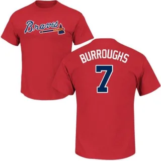 Jeff Burroughs Atlanta Braves Name & Number T-Shirt - Red