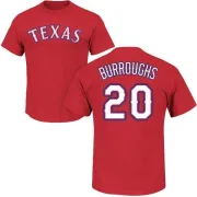 Jeff Burroughs Texas Rangers Name & Number T-Shirt - Red