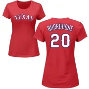 Jeff Burroughs Women's Texas Rangers Name & Number T-Shirt - Red