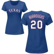 Jeff Burroughs Women's Texas Rangers Name & Number T-Shirt - Royal