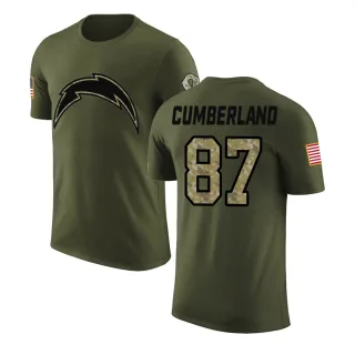 Jeff Cumberland Los Angeles Chargers Olive Salute to Service Legend T-Shirt