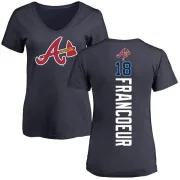 Jeff Francoeur Women's Atlanta Braves Backer Slim Fit T-Shirt - Navy