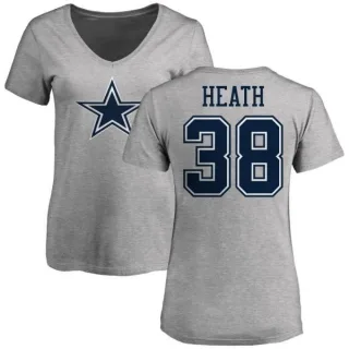 Jeff Heath Women's Dallas Cowboys Name & Number Logo T-Shirt - Ash