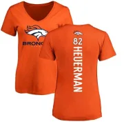 Jeff Heuerman Women's Denver Broncos Backer Slim Fit T-Shirt - Orange