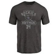 Jeff Hoffman Colorado Rockies Base Runner Tri-Blend T-Shirt - Black