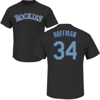 Jeff Hoffman Colorado Rockies Name & Number T-Shirt - Black