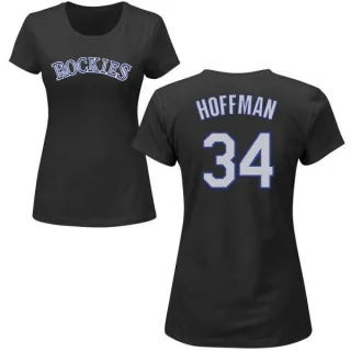 Jeff Hoffman Women's Colorado Rockies Name & Number T-Shirt - Black