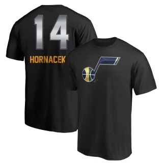 Jeff Hornacek Utah Jazz Black Midnight Mascot T-Shirt