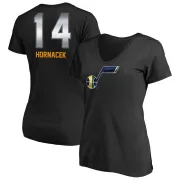 Jeff Hornacek Women's Utah Jazz Black Midnight Mascot T-Shirt