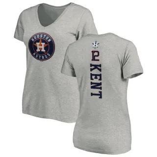 Jeff Kent Women's Houston Astros Backer Slim Fit T-Shirt - Ash