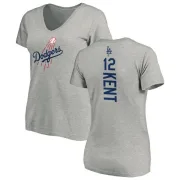 Jeff Kent Women's Los Angeles Dodgers Backer Slim Fit T-Shirt - Ash