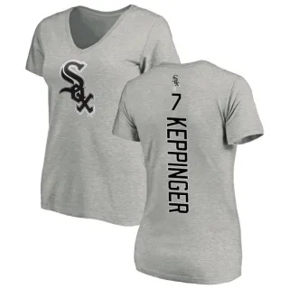 Jeff Keppinger Women's Chicago White Sox Backer Slim Fit T-Shirt - Ash