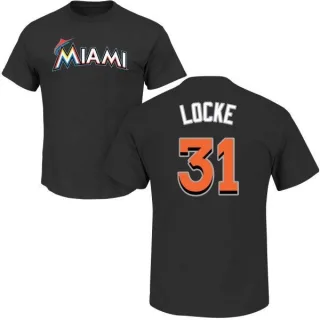 Jeff Locke Miami Marlins Name & Number T-Shirt - Black