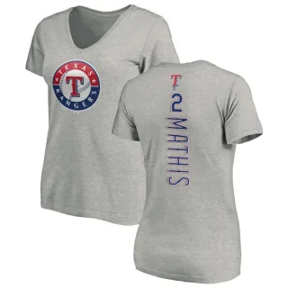 Jeff Mathis Women's Texas Rangers Backer Slim Fit T-Shirt - Ash