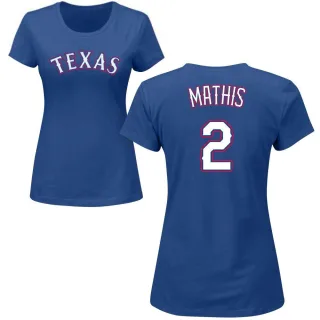 Jeff Mathis Women's Texas Rangers Name & Number T-Shirt - Royal