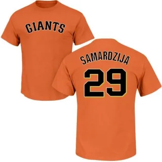 Jeff Samardzija San Francisco Giants Name & Number T-Shirt - Orange