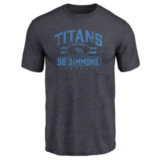 Jeffery Simmons Tennessee Titans Flanker Tri-Blend T-Shirt - Navy